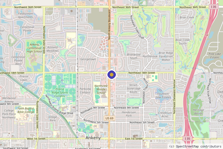 Map showing the location of RenuYou in Ankeny, IA