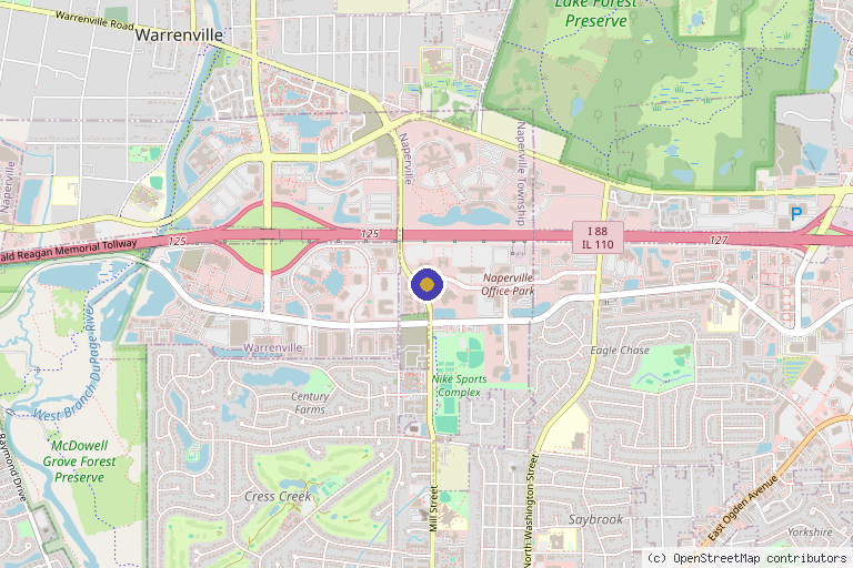 Map showing the location of European Integrative Wellness by Tamara Nosa in Naperville, IL