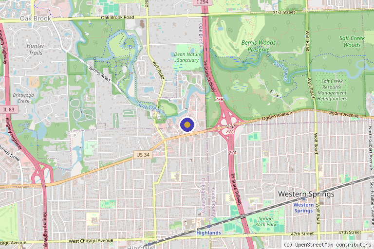 Map showing the location of Gateway Regenerative Institute in Chicago, IL