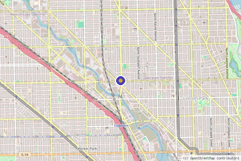 Map showing the location of RegenerAge in Chicago, IL