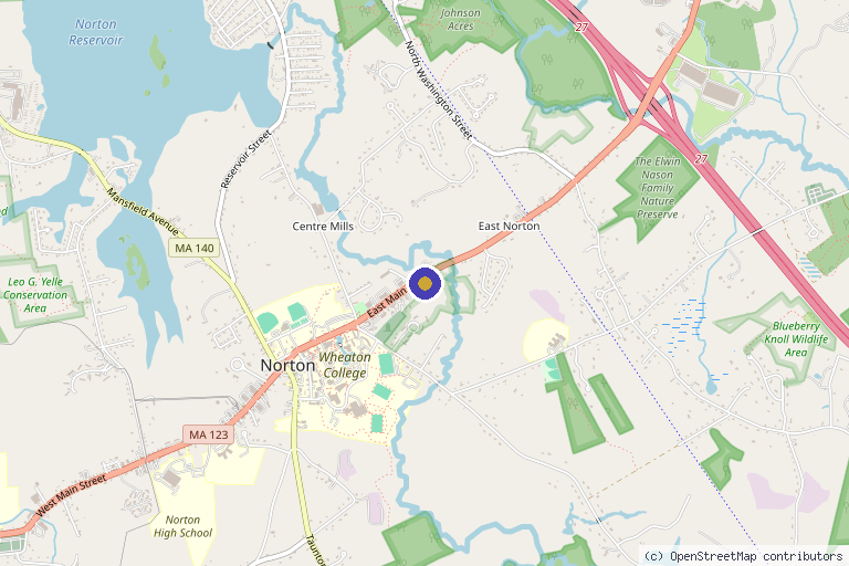 Map showing the location of Forever Slender MedSpa in Norton, MA
