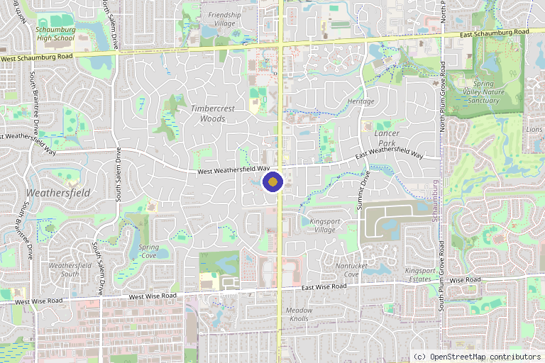 Map showing the location of Blackstone Medspa in Schaumburg, IL