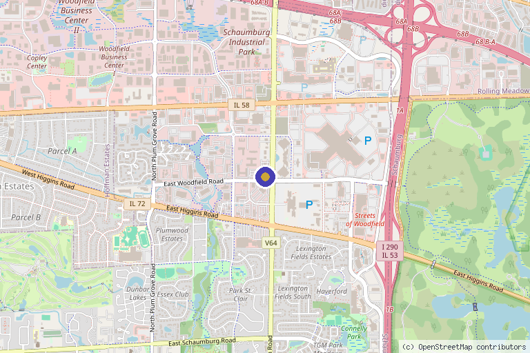 Map showing the location of Renaissance Med Spa in Schaumburg, IL