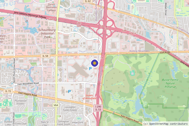 Map showing the location of LV8 Health in Schaumburg, IL