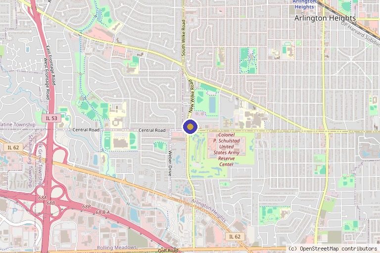 Map showing the location of Wrinkle Fairy in Arlington Heights, IL