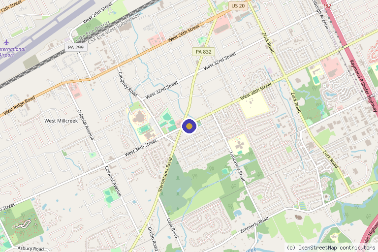 Map showing the location of SpaGo MedSpa in Erie, PA
