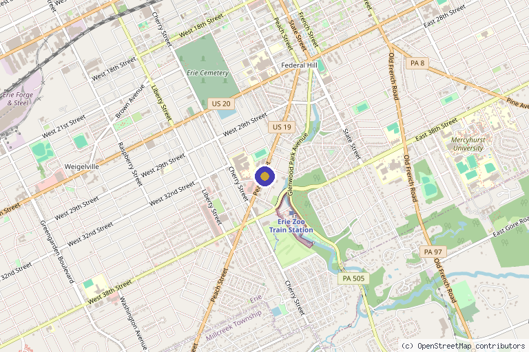 Map showing the location of Activecare Physical Therapy in Erie, PA