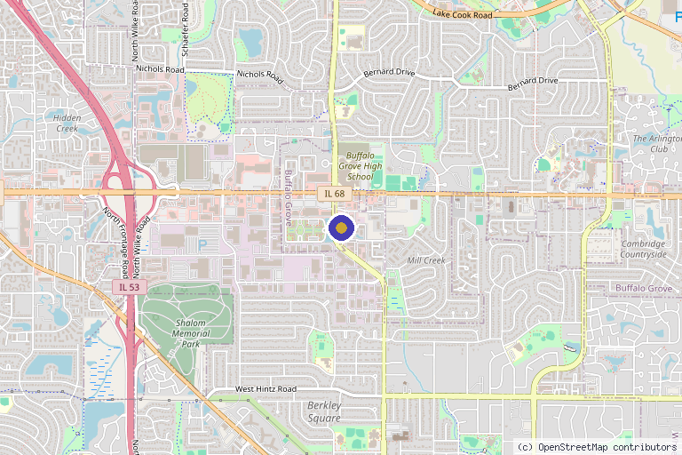 Map showing the location of Rejuvii IV Therapy & Wellness in Arlington Heights, IL