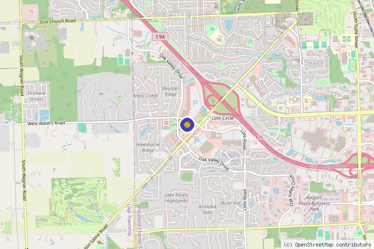 Map showing the location of Everbelle Aesthetics in Ann Arbor, MI