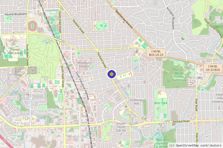 Map showing the location of Arbour Longevity in Ann Arbor, MI