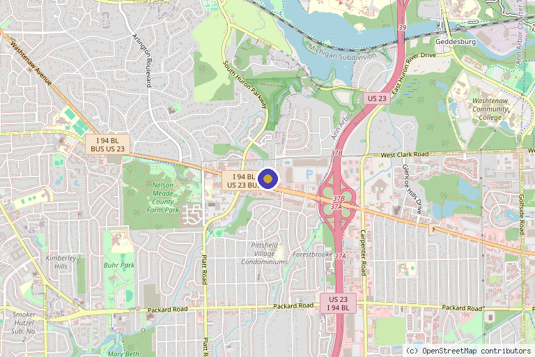 Map showing the location of VITAstir® – IV Therapy in Ann Arbor, MI