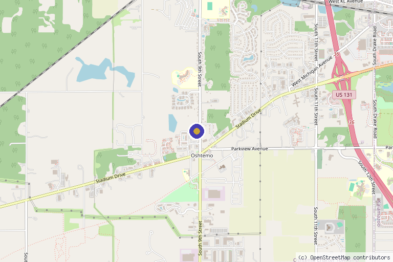 Map showing the location of Sage Aesthetics in Kalamazoo, MI