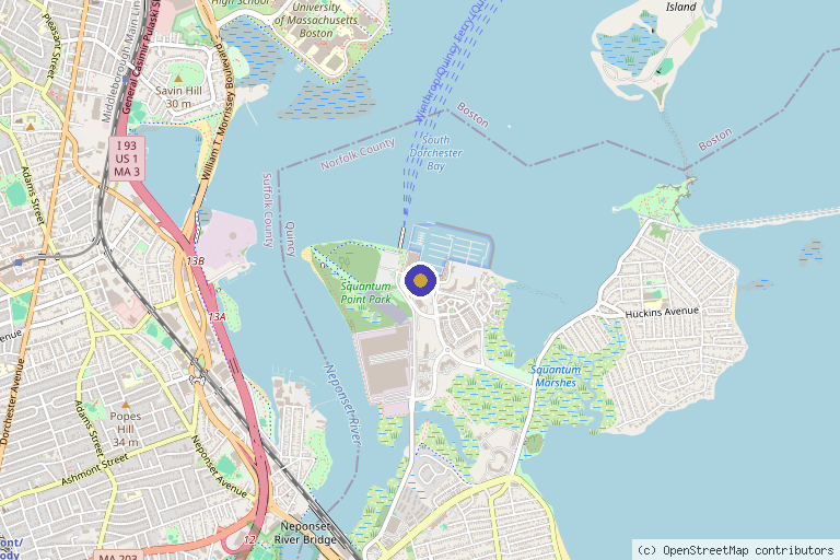 Map showing the location of 3D Medical Aesthetics in Quincy, MA