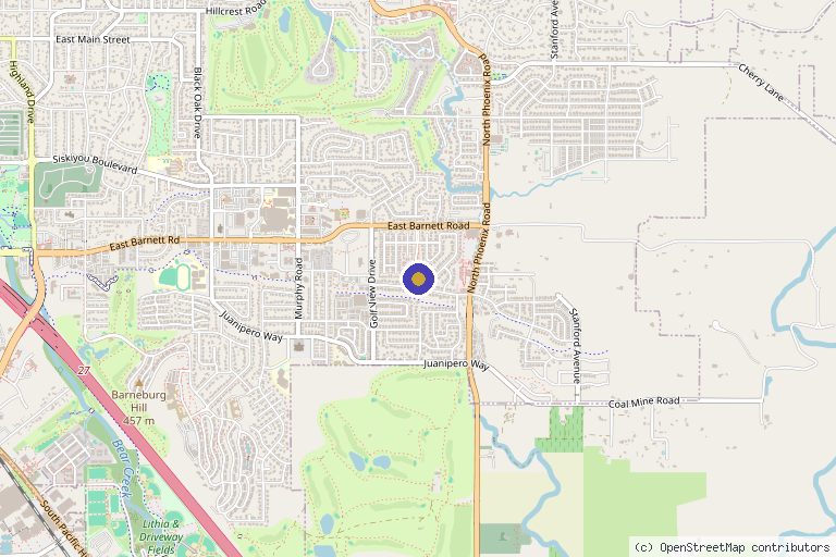 Map showing the location of Modern Confidence in Medford, OR