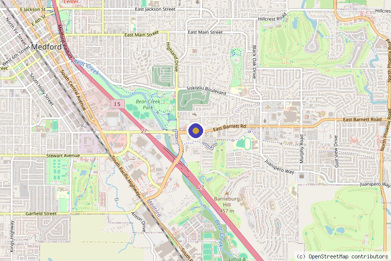 Map showing the location of Rogue Revitalize - Medical Spa and Aesthetics in Medford, OR