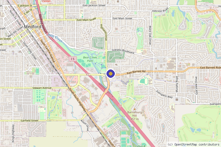 Map showing the location of Renew Medical Spa in Medford, OR