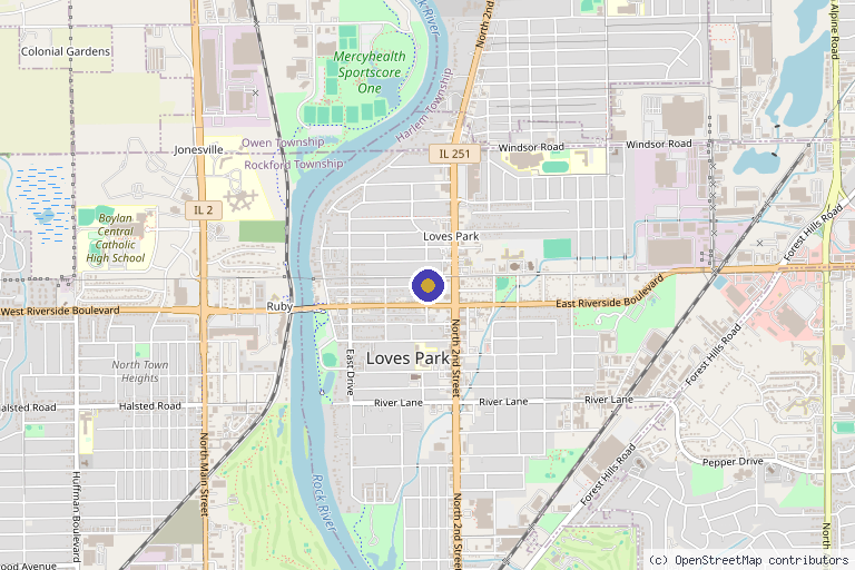 Map showing the location of Limitless Regenerative in Rockford, IL