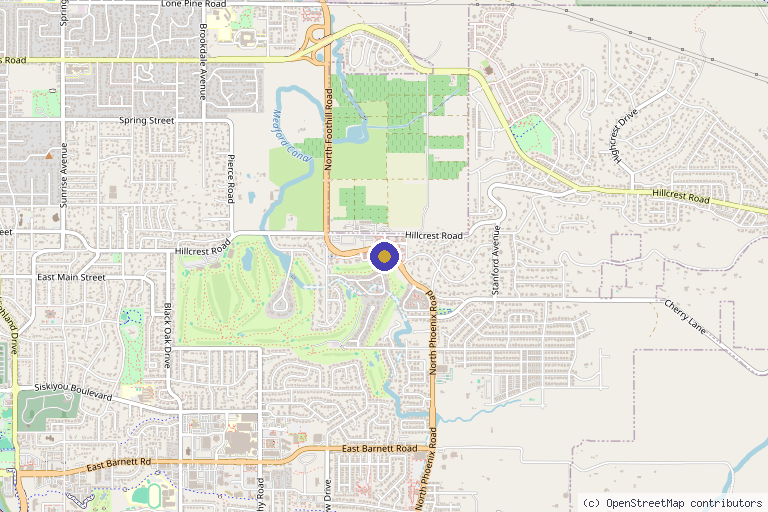Map showing the location of Pure MedSpa in Medford, OR