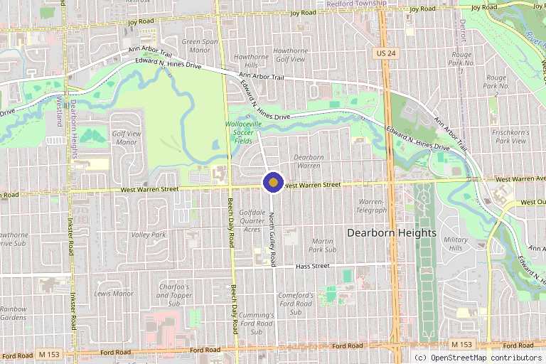 Map showing the location of Drips on the Glow Med Spa & Mobile IV in Dearborn Heights, MI
