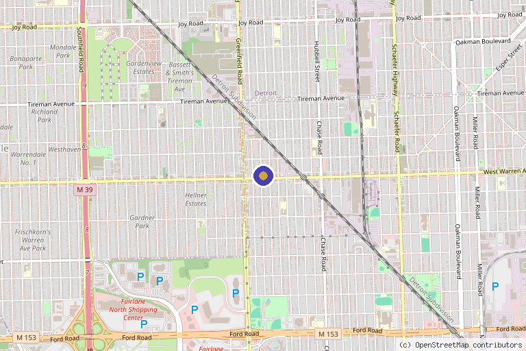 Map showing the location of Laser Duet Med Spa – Botox, Dermal Fillers, Body Contouring & Tattoo Removal in Dearborn MI in Dearborn, MI