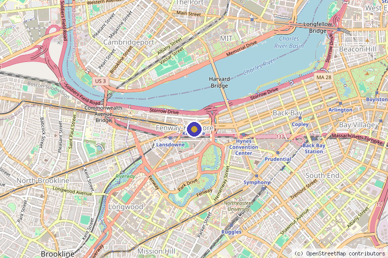 Map showing the location of Clair De Lune Aesthetics & Wellness in Boston, MA