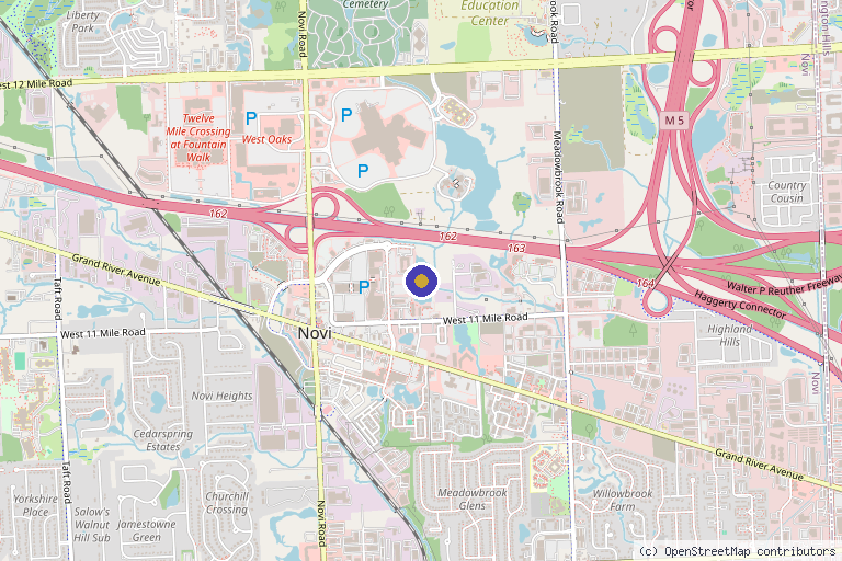 Map showing the location of StayWell Spine & Joint Specialists in Novi, MI