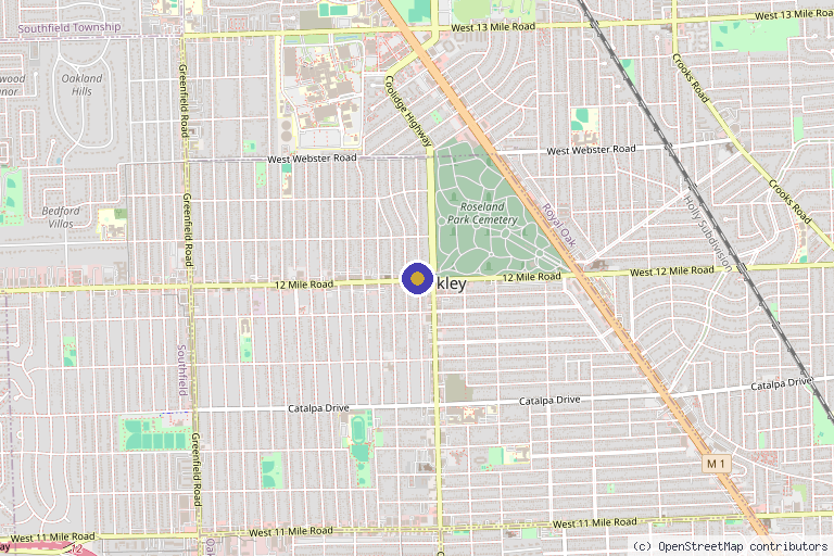 Map showing the location of Ageless Image Aesthetic Services PLC in Berkley, MI