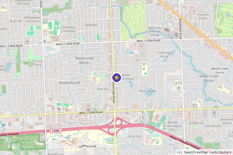 Map showing the location of Anew Regenerative Medicine Specialists in Farmington Hills, MI