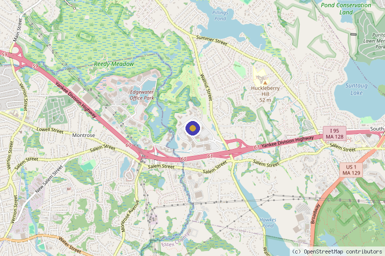Map showing the location of Neem Medical Spa – Lynnfield in Lynnfield, MA