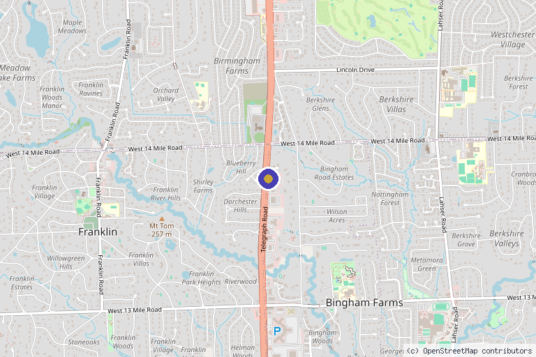 Map showing the location of Regenerative Medicine From Spine Mi in Ann Arbor, MI