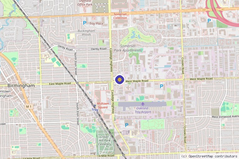 Map showing the location of The DRIPBaR Troy in Troy, MI