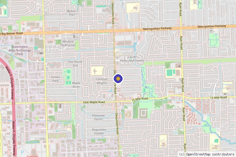 Map showing the location of Defining Beauty Spa in Sterling Heights, MI