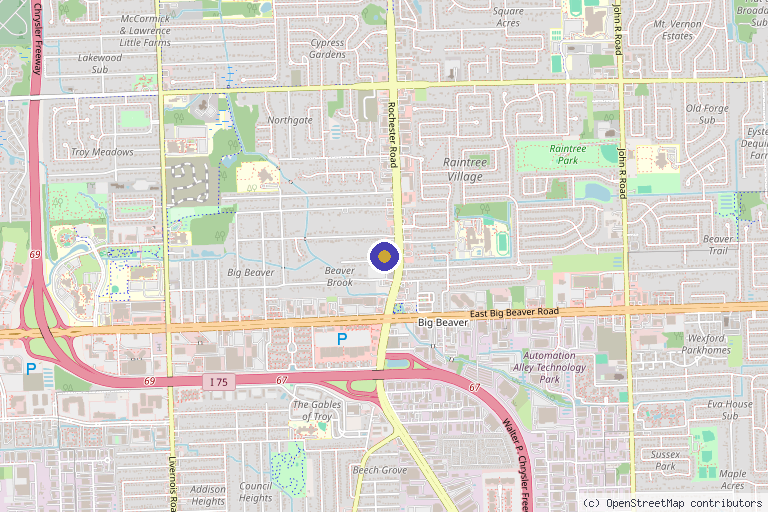Map showing the location of ASM.D. Aesthetics, Weightloss and Wellness, Primary Care | Troy, MI in Troy, MI