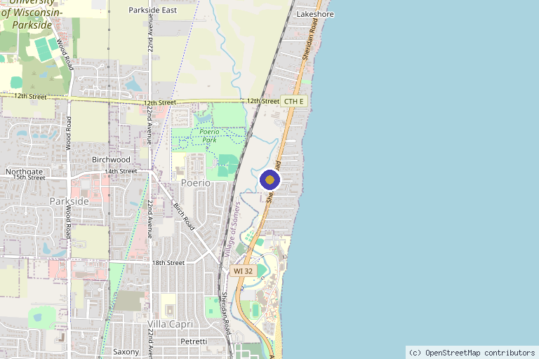 Map showing the location of Elevation Health in Kenosha, WI