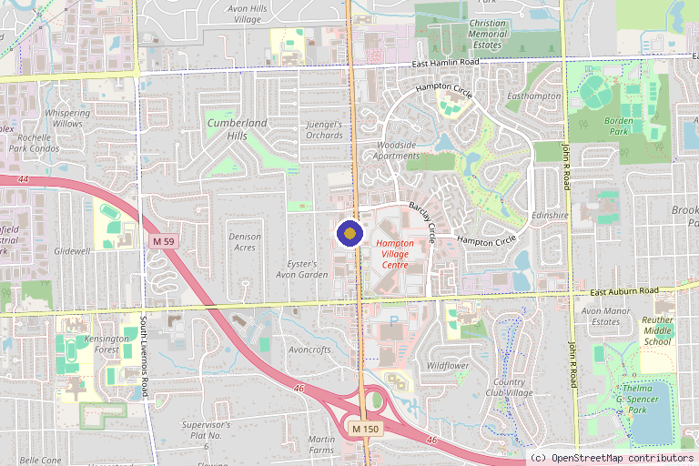 Map showing the location of La Vie Med Spa in Rochester Hills, MI