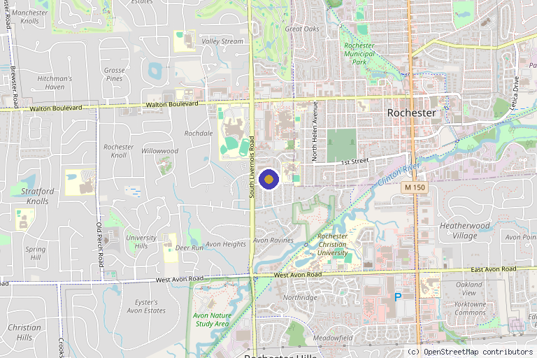 Map showing the location of Paradox Health in Rochester Hills, MI