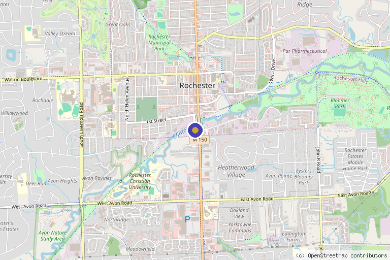 Map showing the location of Advanced Robotic Therapy in Rochester, MI
