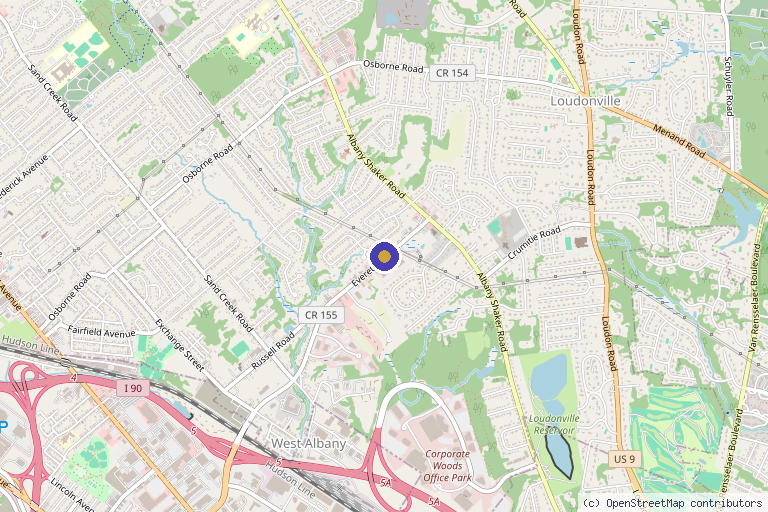 Map showing the location of Albany & Saratoga Centers for Pain Management in Albany, NY