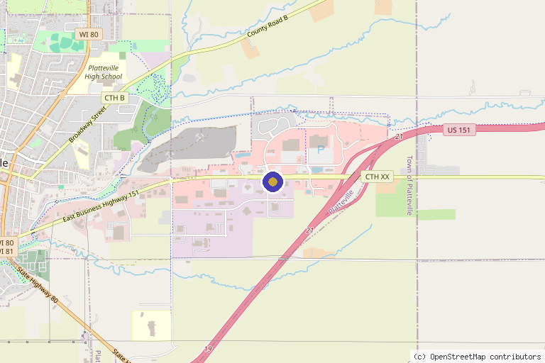 Map showing the location of Rejuvenate With PRP, LLC in Platteville, WI