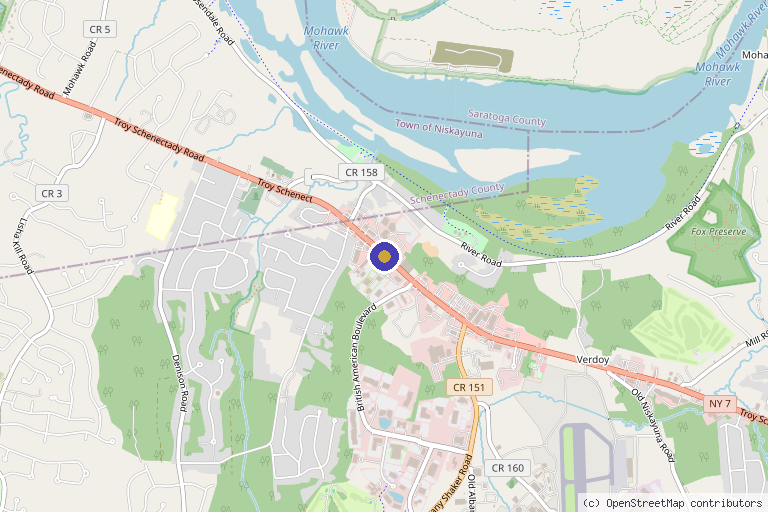 Map showing the location of Shen-Spine: Jian Shen, MD in Albany, NY