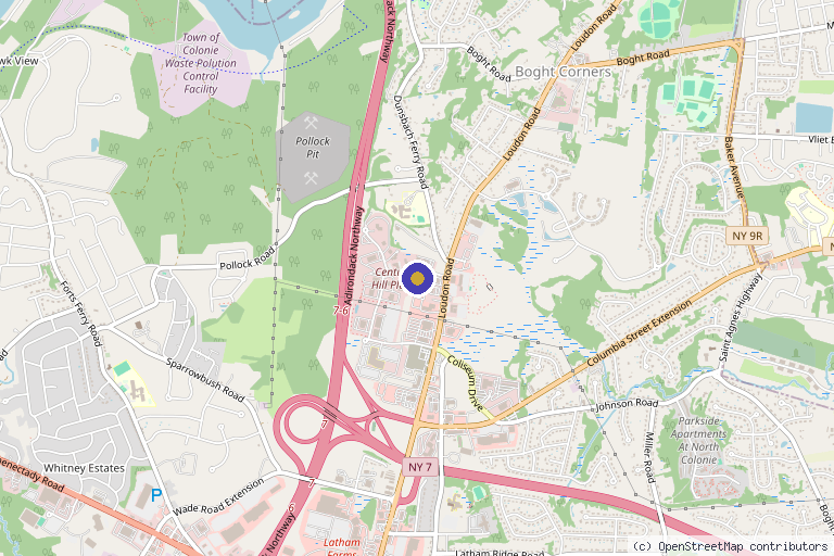 Map showing the location of Capital Region Integrative Health in Latham, NY
