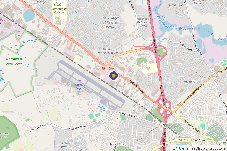 Map showing the location of Remedy Med Spa in Nashua, NH