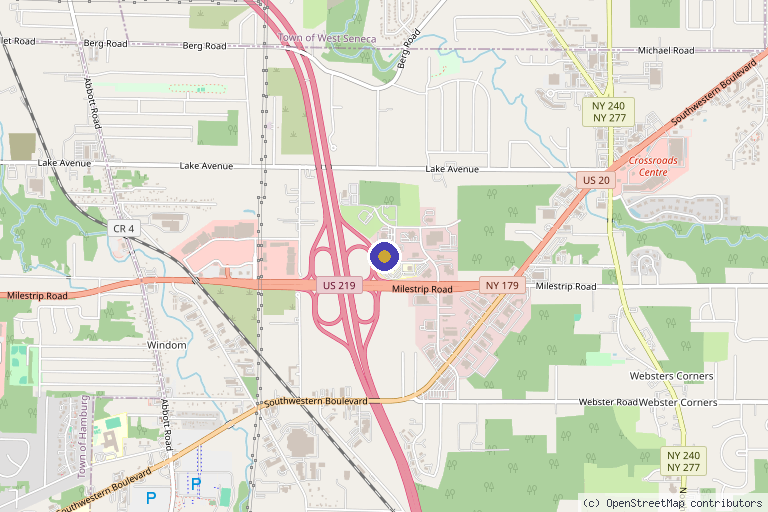 Map showing the location of 716 Integrative Wellness in Orchard Park, NY