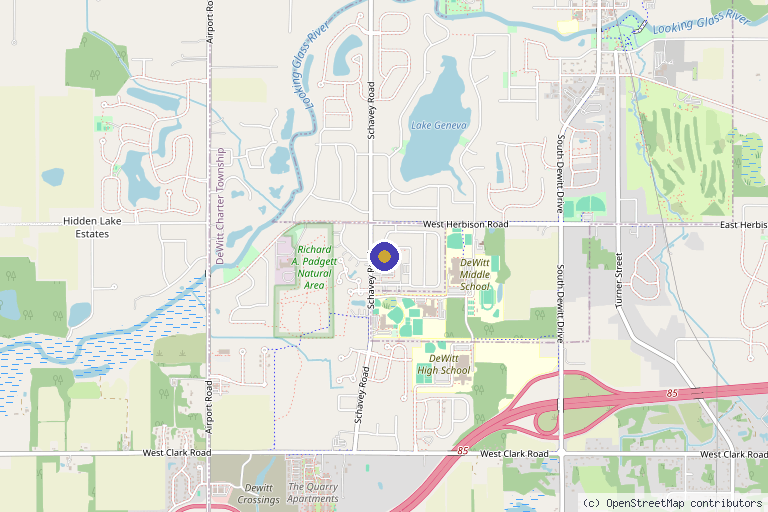 Map showing the location of Regeneration Wellness & Regeneration Wellness Infusions in DeWitt, MI