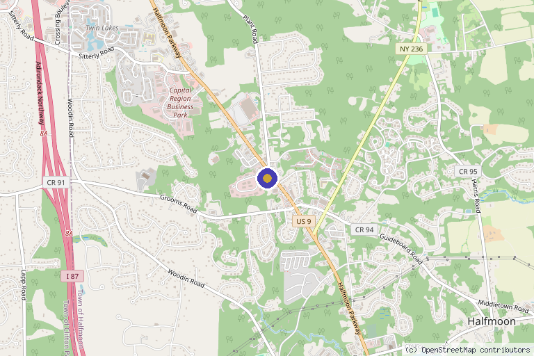 Map showing the location of Capital Skin Medical Spa in Clifton Park, NY