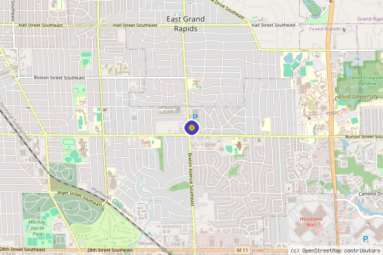 Map showing the location of SkinCeuticals SkinLab by Plastic Surgery Associates in Grand Rapids, MI