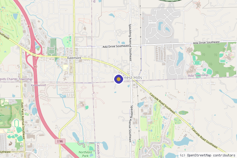 Map showing the location of Optimal Wellness Medical Group in Grand Rapids, MI