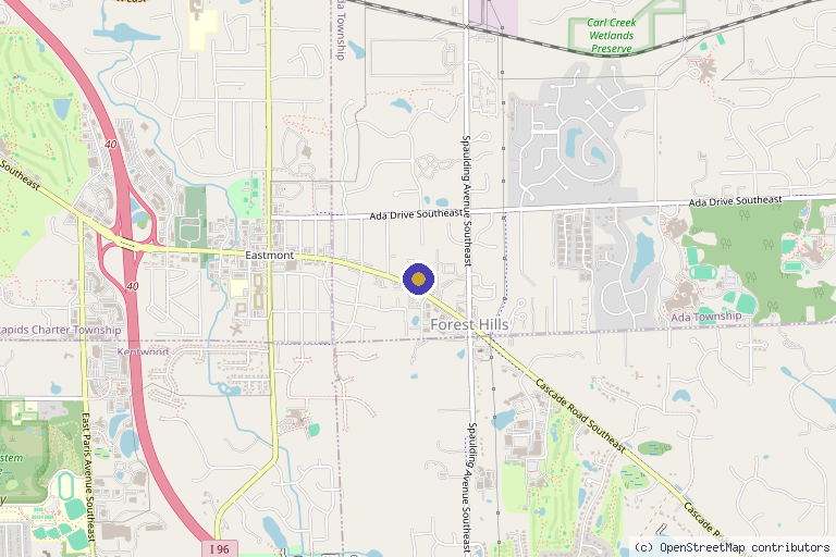 Map showing the location of i'Therapy, PLC Concierge Physical Therapy in Grand Rapids, MI