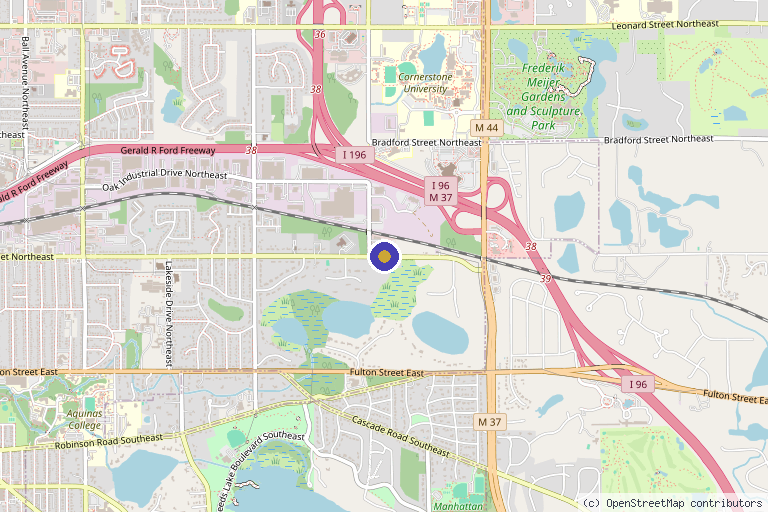 Map showing the location of DBC Natural Holistic Health Center, PLLC in Grand Rapids, MI