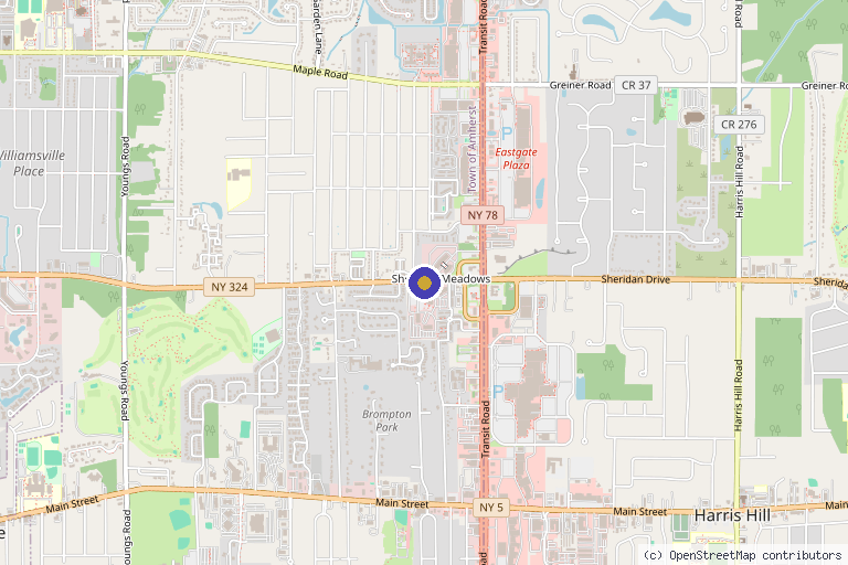 Map showing the location of Fresh Complexion in Buffalo, NY